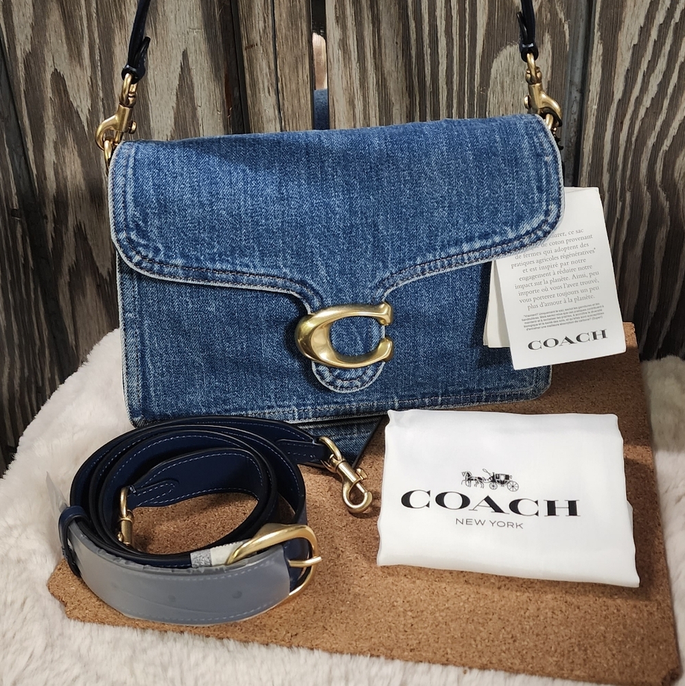 EUC Coach Chain Tabby Denim (Missing Chain Strap)